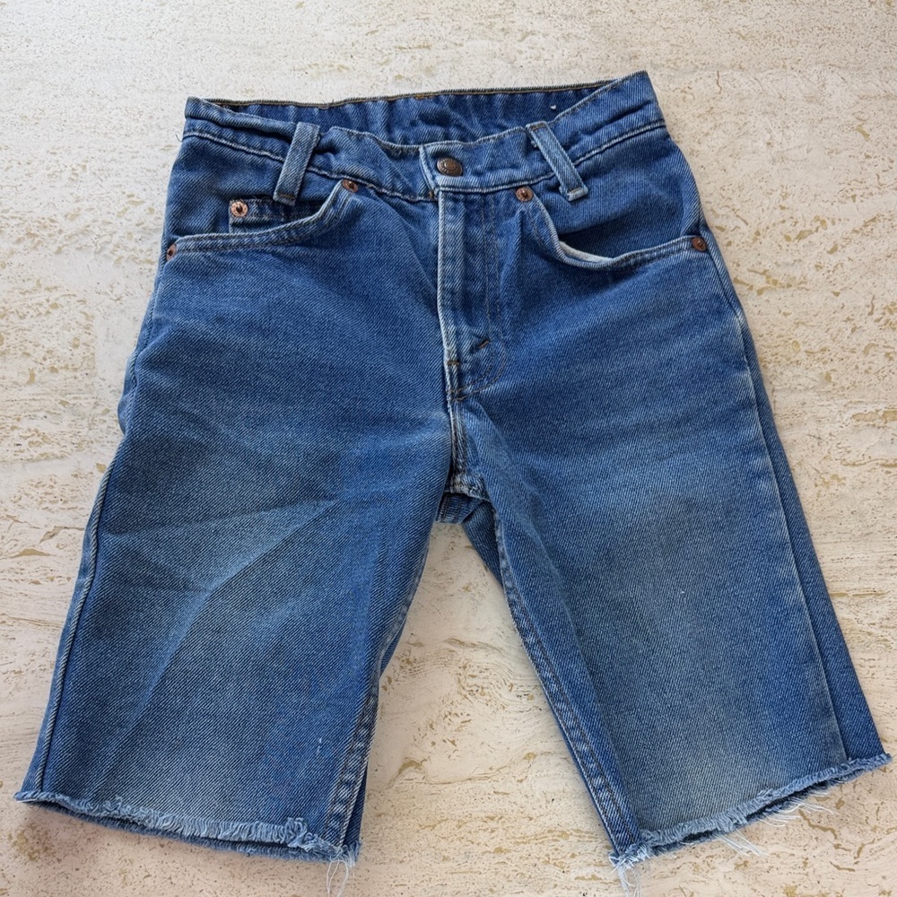Levi’s Boys Classic Blue Denim Cutoff Shorts Size 10 Slim